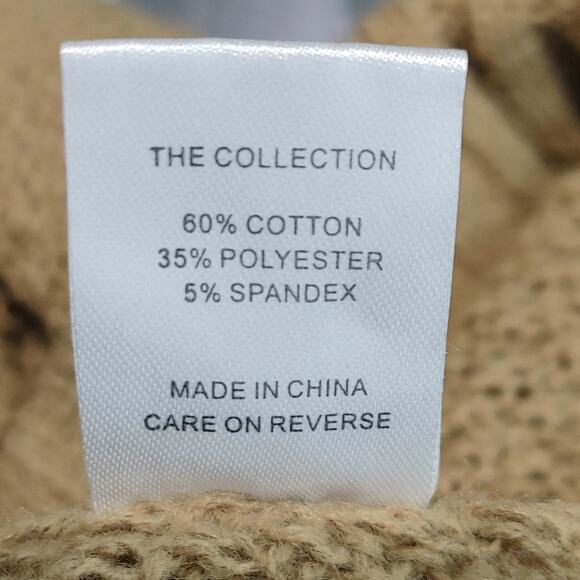 AQ-Sport Crochet Knit Cuffed Harem Pants High Waisted Cotton Blend Tan Womens M - Picture 4 of 8